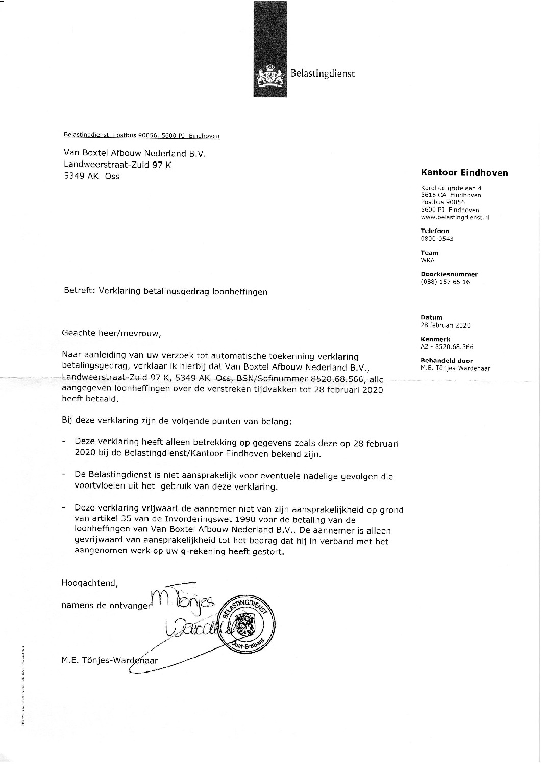 thumbnail of Verklaring betalingsgedrag 28-02-2020 Van Boxtel Afbouw